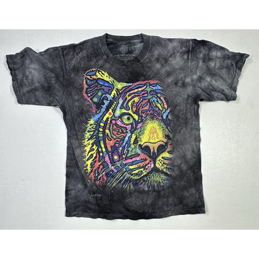The Mountain Tiger T-Shirt Juniors XL Tie Dye Smithsonian Big Cat Graphic USA